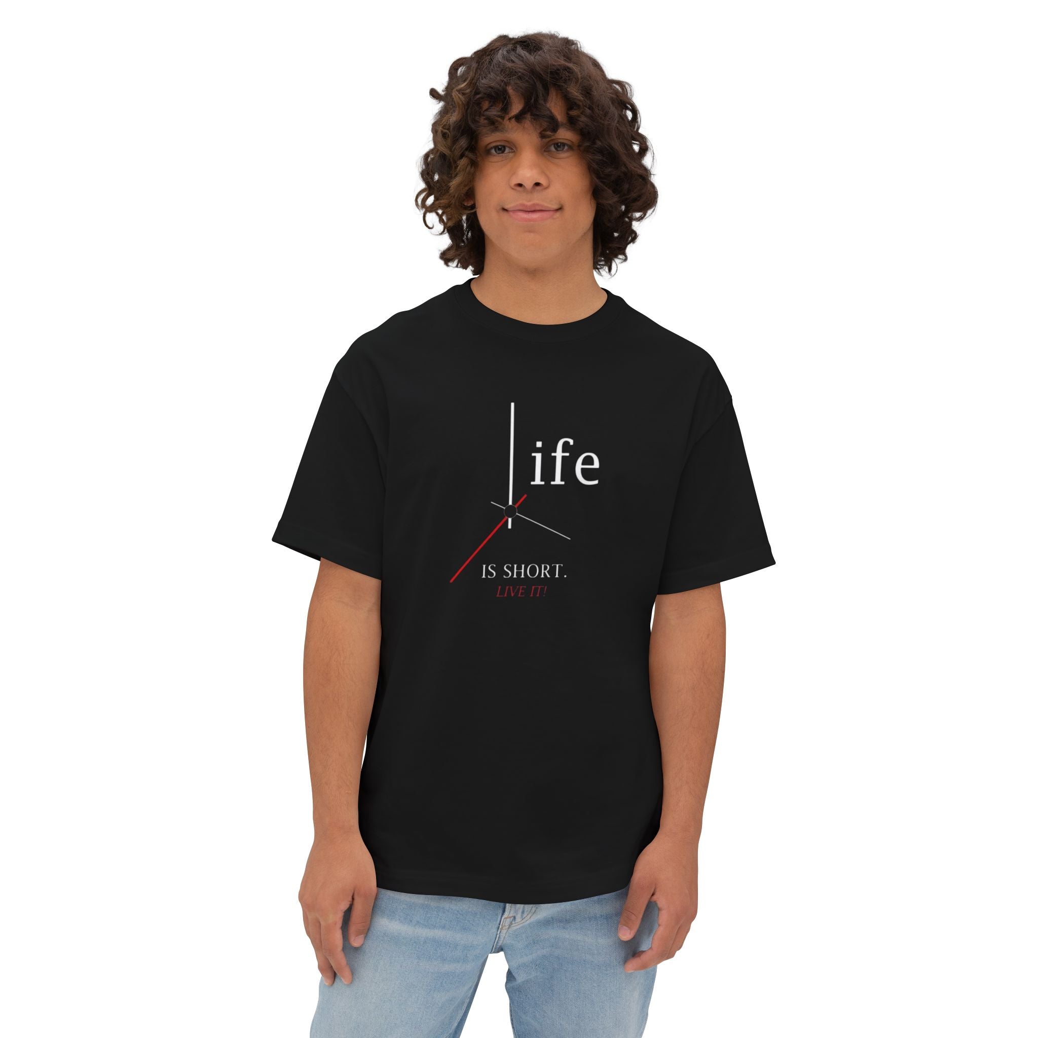 Life Is Short Oversized Tee for Casual Comfort, Relaxed Fit T-Shirt, Everyday Wear, Gift for Friends, Inspirational Apparel, Unisex Clothing
