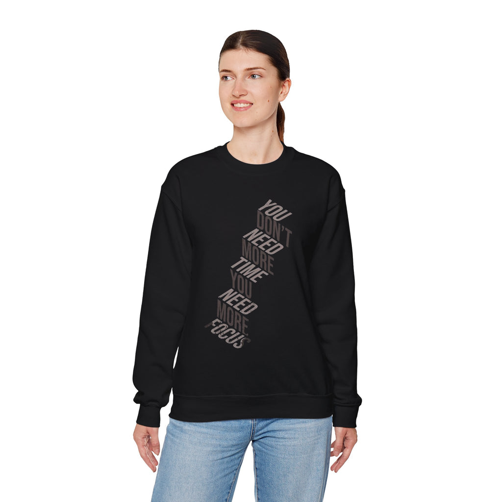 Inspirational Unisex Crewneck Sweatshirt - Focus Motivation Apparel, Cozy Gift for Friends, Affirmation Fashion, Casual Wear, Self-Care