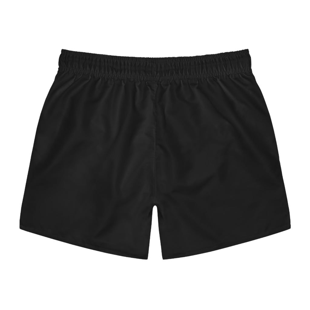 Life s So Short  Jean Miché Black Swim Trunks (AOP)