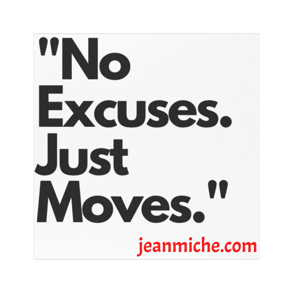 Motivational Car Magnet - "No Excuses. Just Moves." | Vehicle Decor, Inspirational Gift, Quote Magnet, Gym Motivation