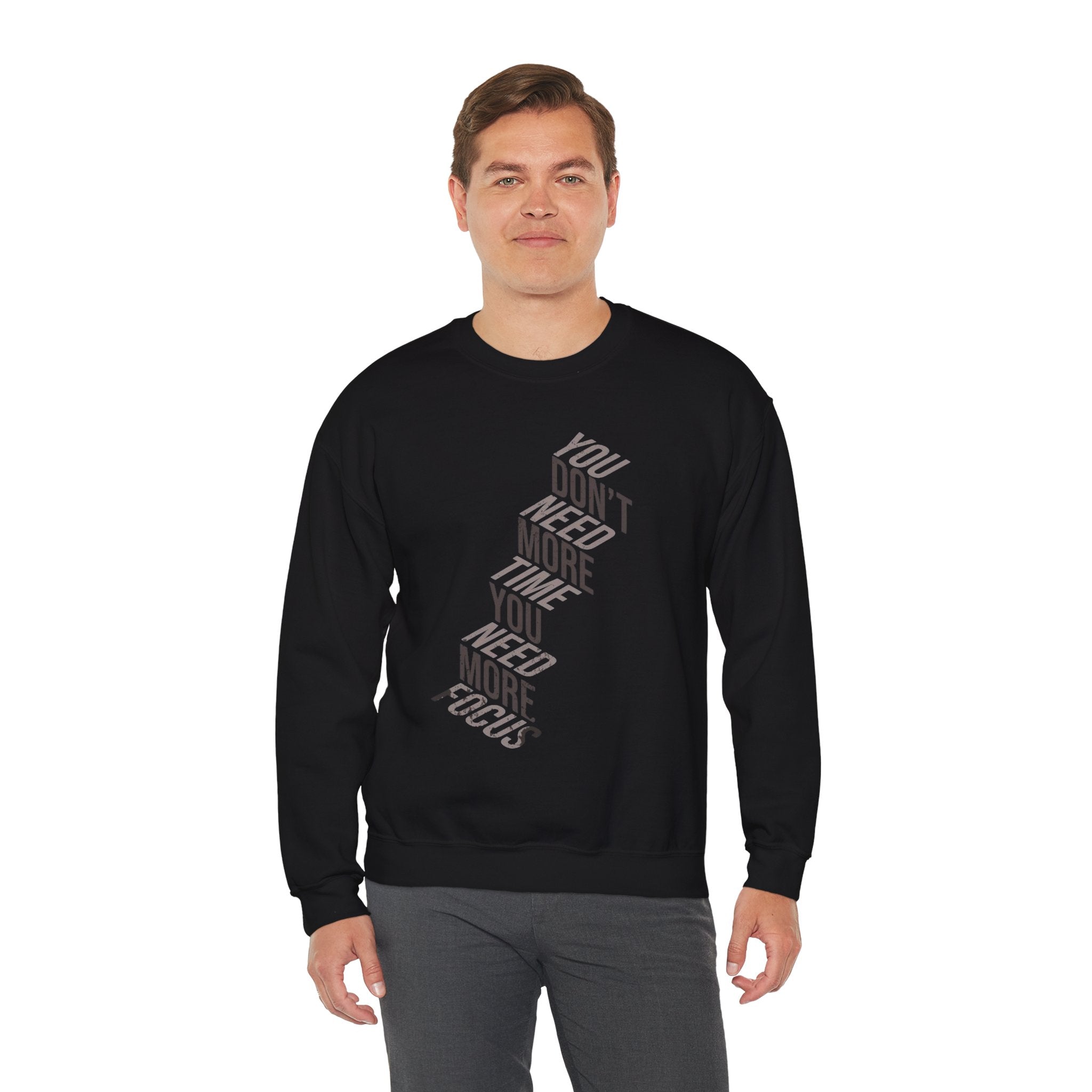 Inspirational Unisex Crewneck Sweatshirt - Focus Motivation Apparel, Cozy Gift for Friends, Affirmation Fashion, Casual Wear, Self-Care