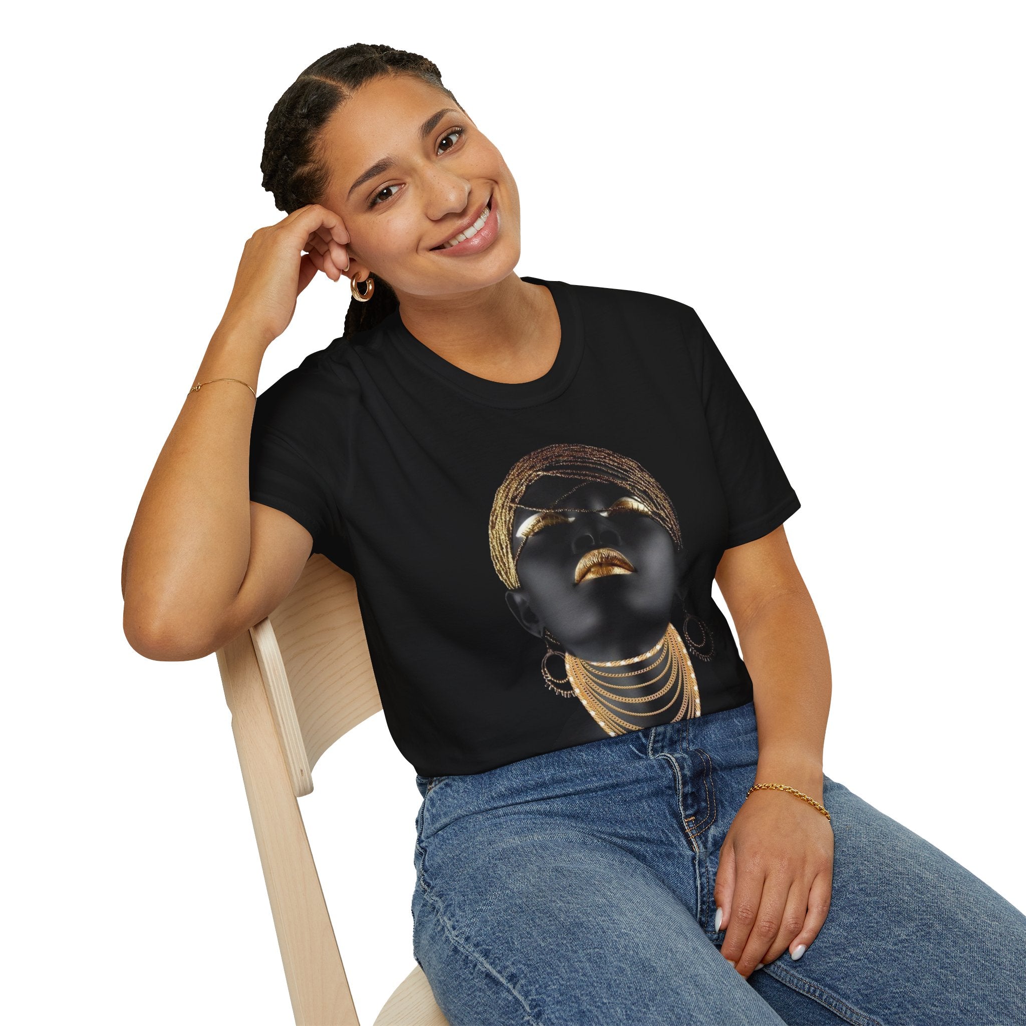 Empowering Art T-Shirt, Black Graphic Tee, Gift for Her, Motivational Shirt, Unique Statement Tee, Inspirational Clothing