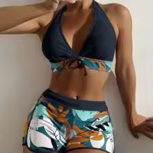 Sexy Backless Bikini – High-Waisted Swimwe