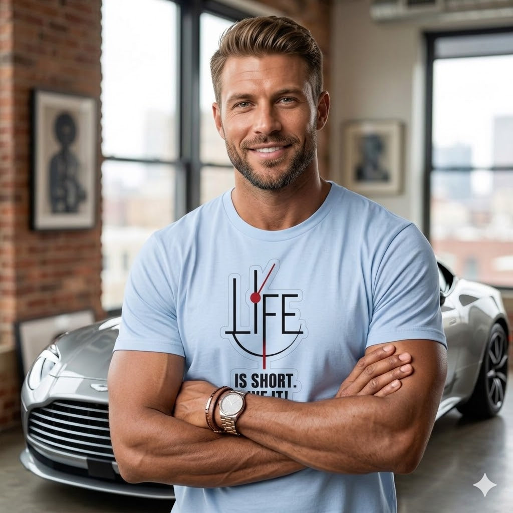 Life Is Short Unisex T-Shirt, Motivational Tee, Inspirational Shirt, Gift for Friends, Casual Wear, Everyday Essential