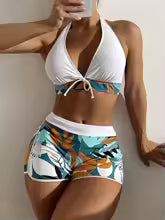 Sexy Backless Bikini – High-Waisted Swimwe
